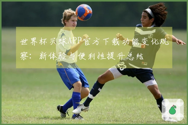 世界杯买球APP官方下载功能变化观察：新体验与便利性提升总结